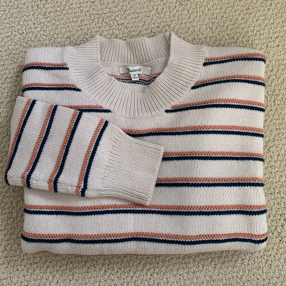 Striped Button Back Sweater